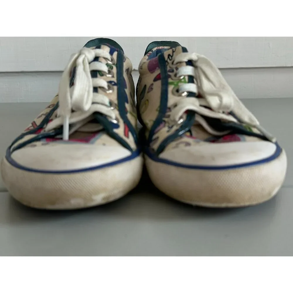 Coach Leatherware‎ Womens Multicolor Poppy Barrett Lace-Up Sneakers Size 5.5B